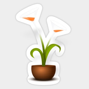 Cocktail Lily Calla Sticker